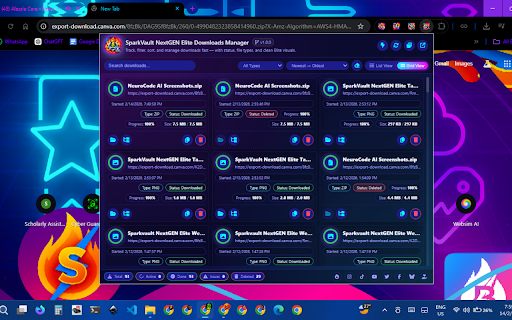 SparkVault NextGEN Elite Downloads Manager screenshot