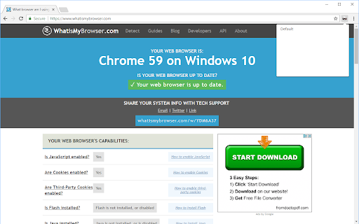 User-Agent Switcher for Chrome screenshot