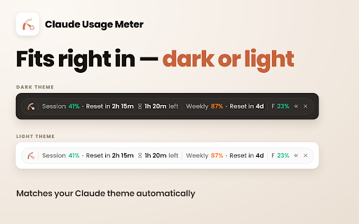 Claude Usage Meter screenshot