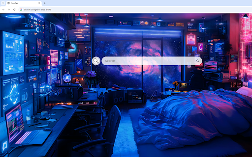 Space Galaxy Bedroom Live Wallpaper screenshot