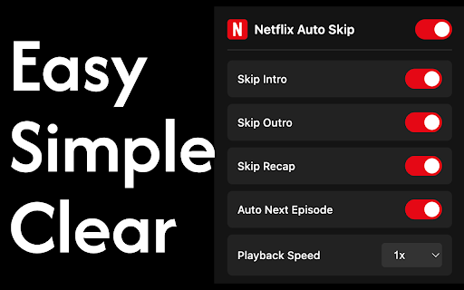 🎬 Netflix Auto Skip & Speed screenshot