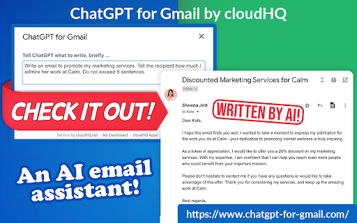 ChatGPT for Gmail by cloudHQ screenshot