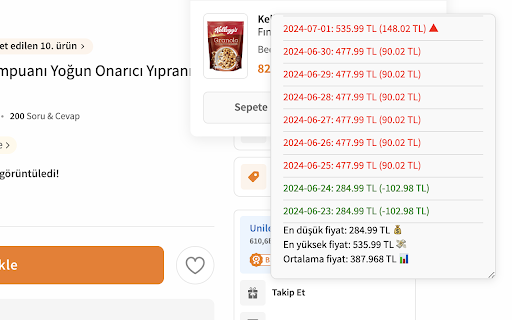 Fiyat Geçmişi screenshot