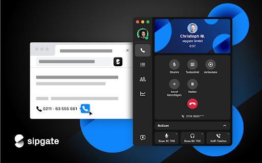 sipgate App Click2Dial screenshot