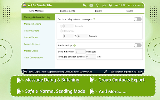 WABiz Free Bulk Sender (Lite) screenshot