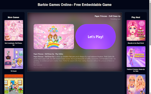 Fashion Dress-Up Barbie Online screenshot