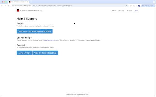 BI Data Extractor by Table Capture screenshot