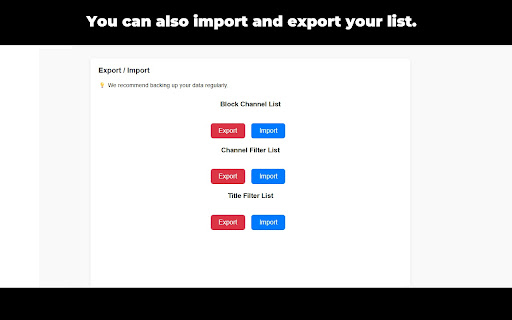 YouTube Channel Blocker screenshot