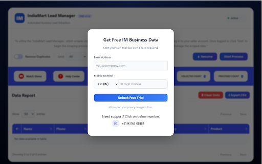 IndiaMART Lead Manager – Export Buyer & Inquiry Leads screenshot