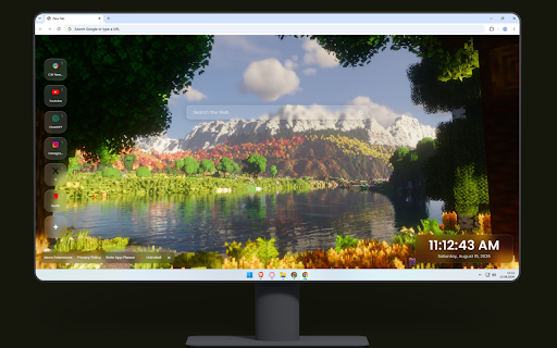 Minecraft Autumn Mountains Live Wallpaper screenshot