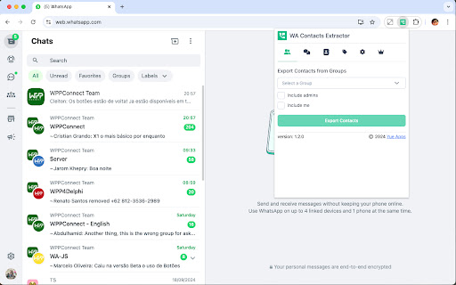 Contacts Exporter for WhatsApp screenshot