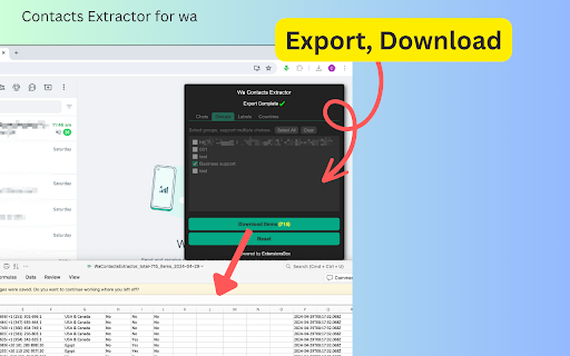 Contact Extractor for wa screenshot