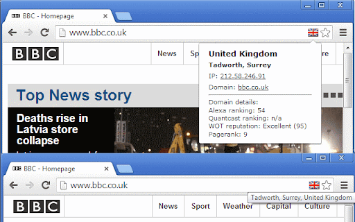 IP Domain Country Flag screenshot