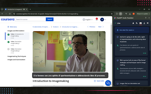 ChatGPT Audio Translator screenshot