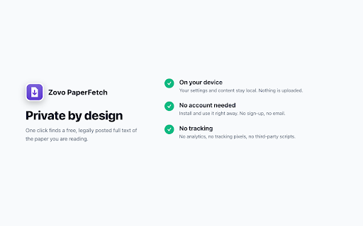 Zovo PaperFetch - Academic PDF Finder screenshot