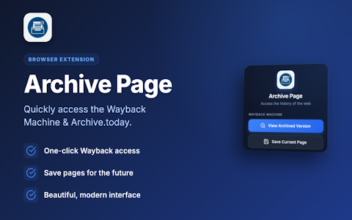 Archive Page - Wayback Machine & Web Archive screenshot