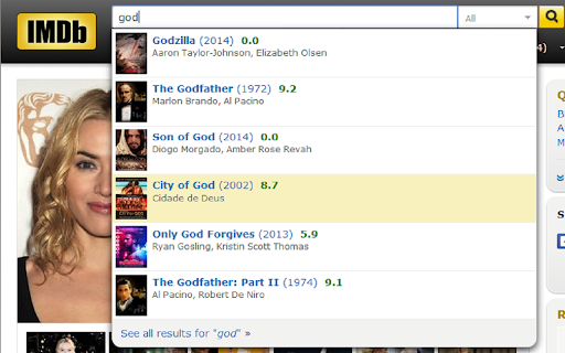 Show IMDB ratings screenshot