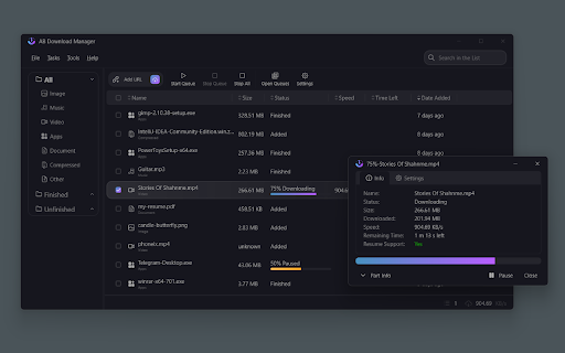 AB Download Manager Browser Integration screenshot