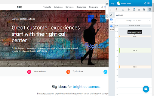 CXone Agent Extension screenshot