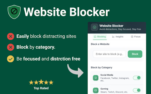 Website Blocker - Block sites and focus mode screenshot