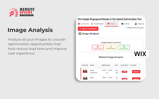Wix Google Pagespeed Booster & Site Speed Optimization Tool screenshot