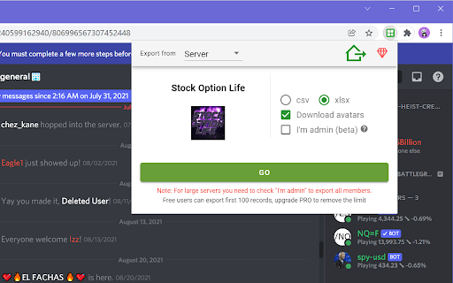 dTools - member list saver for Discord screenshot