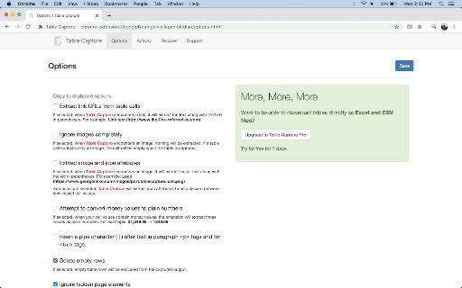Table Capture screenshot