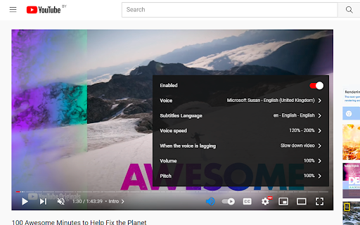 Speak Subtitles for YouTube screenshot