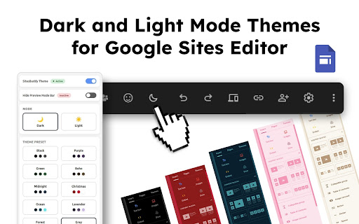 Google Sites Dark & Light Mode Themes by SitesBuddy screenshot