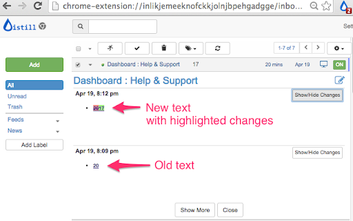Distill Web Monitor screenshot