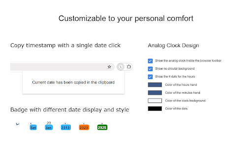Date Today for Google Chrome screenshot