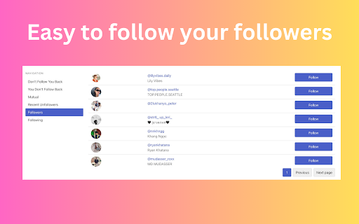Followers Tracker - Follower & Unfollower Management Tool for Social Media screenshot
