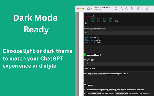 ChatGPT to PDF screenshot