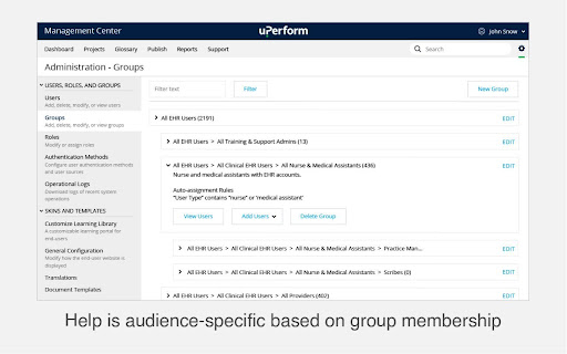 uPerform® In-application Help screenshot