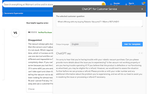 Etsy Customer Service Helper with ChatGPT screenshot