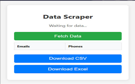 Data Scraper screenshot