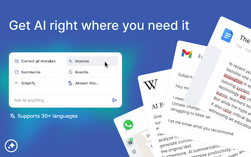 Justdone: GPT-4o AI Writing Assistant & Grammar Checker screenshot