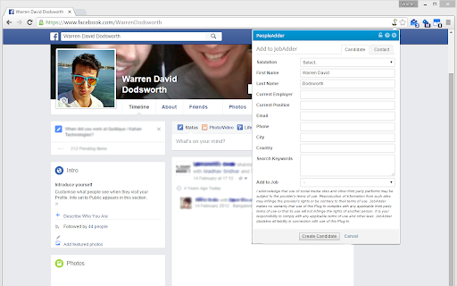 PeopleAdder screenshot