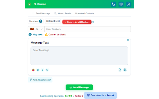 SL Sender screenshot