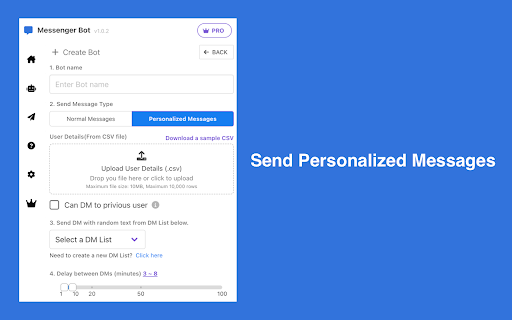 Messenger Bot - Automate Message Sender screenshot