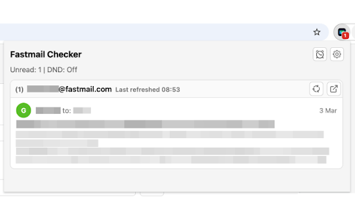 Fastmail Checker screenshot