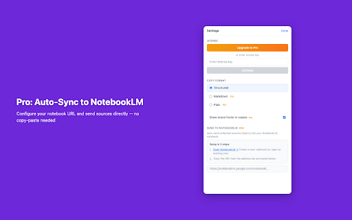 NotebookLM Source Collector screenshot