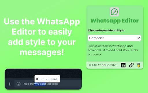 WhatsApp Editor screenshot