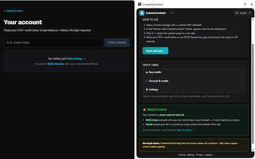 CreatorContract — Brand Deal Review screenshot