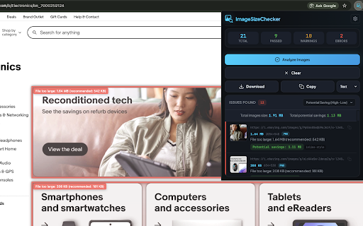 Image Size Checker screenshot