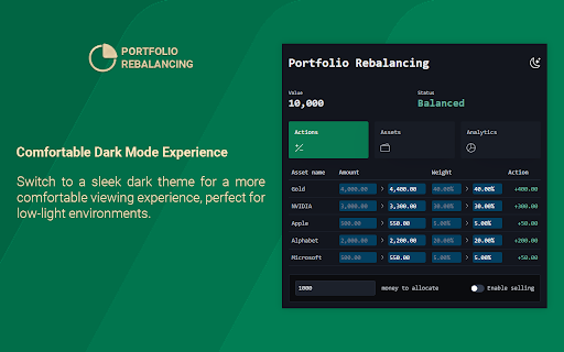 Portfolio Rebalancing screenshot