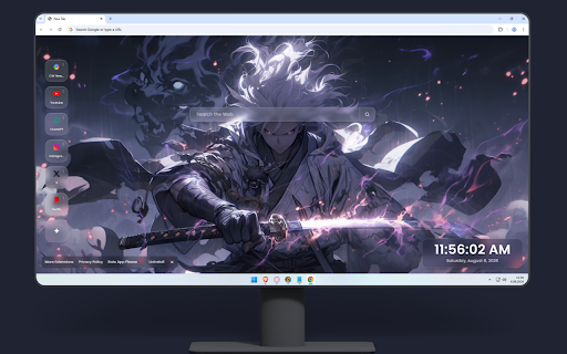 Dragon Samurai Anime Boy Live Wallpaper screenshot