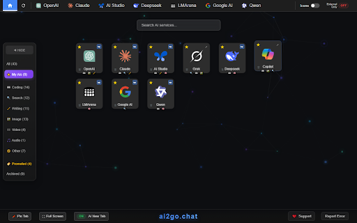 AI2GO.chat - AI Chat New Tab screenshot
