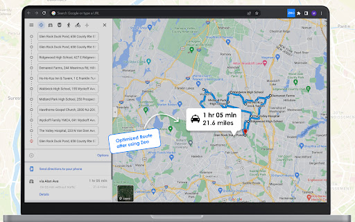 Free Route Planner for Google Maps screenshot