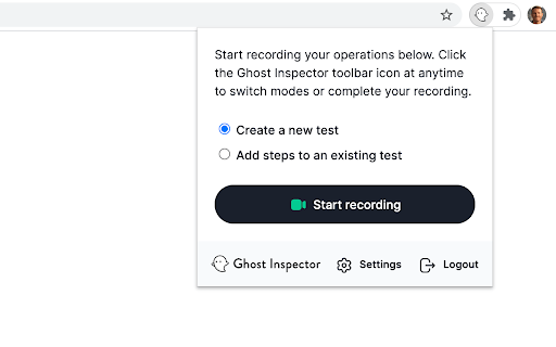 Ghost Inspector - Web Test Recorder screenshot